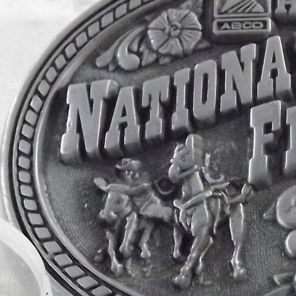 NOS 1995 Hesston National Finals Rodeo Child's Commemorative Belt Buckle - Picture 10 of 10